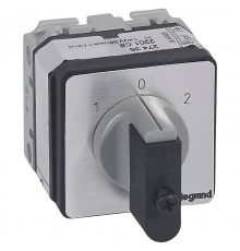 Переключатель на 2 направления - с положением ''0'', 45° - PR 17 - 1П - 2 контакта - крепление на дверце  027435  Legrand