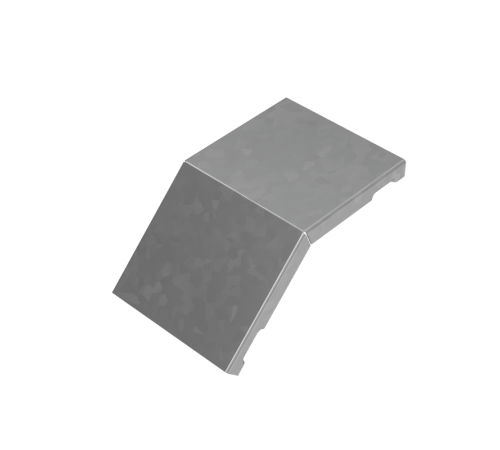 Крышка внеш. верт. угла 45 гр. 100 мм "ПЛЮС" INOX304  KVLplus45-100 INOX304  КМ - профиль
