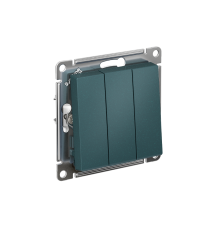 AtlasDesign Изумруд Выключатель 3-клавишный сх.1+1+1, 10АХ, механизм  ATN000831  SE