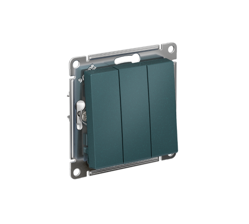 AtlasDesign Изумруд Выключатель 3-клавишный сх.1+1+1, 10АХ, механизм  ATN000831  SE