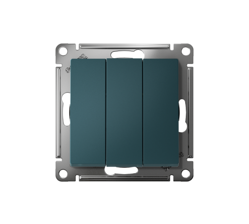 AtlasDesign Изумруд Выключатель 3-клавишный сх.1+1+1, 10АХ, механизм  ATN000831  SE