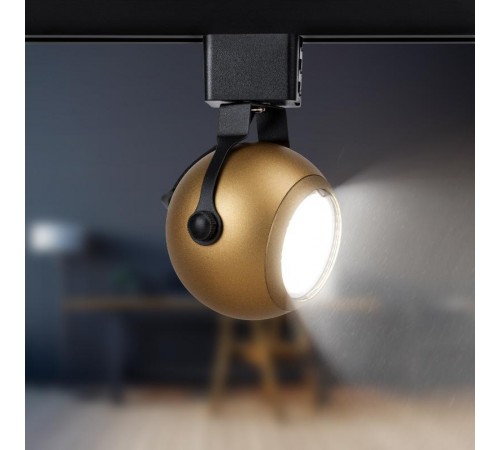 Светильник трековый однофазный TR35-GU10 MG MR16 матовое золото под лампу  Б0053297  ЭРА