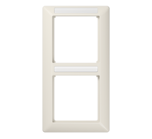 рамка 2-кратная вертикальная с полем для надписи слоновая кость  AS582BFINA  Jung