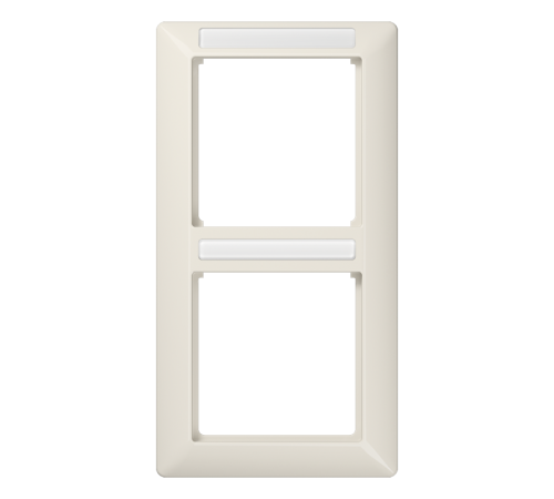 рамка 2-кратная вертикальная с полем для надписи слоновая кость  AS582BFINA  Jung