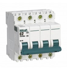 Выключатель автоматический четырехполюсный ВА-101 2А C 4,5кА  11086DEK  DEKraft