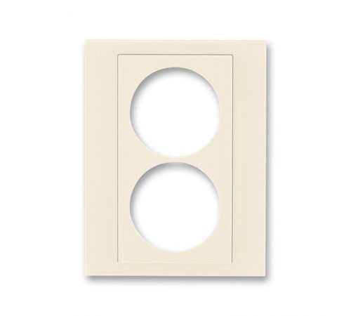 ABB Levit Слоновая кость / белый Сменная панель на розетку с з/к двойную Слоновая кость  ND5513H-A2223 17  2CHH132223A8017  ABB