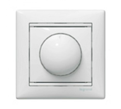 Valena Белый Светорегулятор поворотный 40-400W для ламп накаливания (вкл поворотом)  770061  Legrand