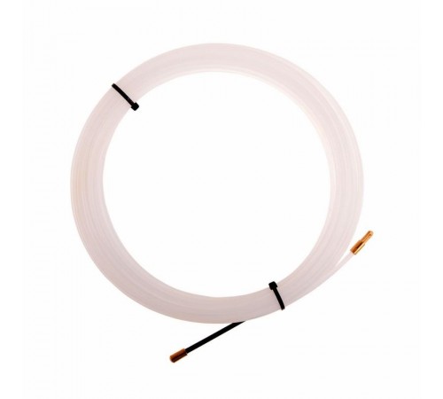 Протяжка кабельная (мини УЗК в бухте) 10 м нейлон, d=3 мм, латунный наконечник, заглушка  47-1010-1  REXANT