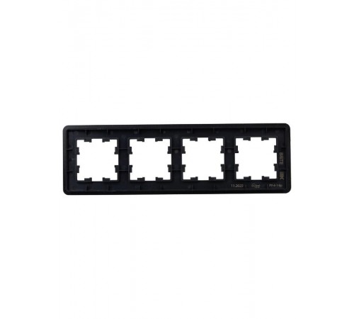 BRITE Рамка 4-ая РУ-4-1-Бр металл черный RE  BR-M42-M-01-K02  IEK