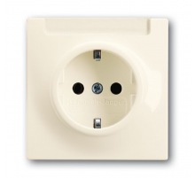 Розетка SCHUKO 16А 250В с полем для надписи, серия impuls, цвет слоновая кость  2011-0-3846   2CKA002011A3846  ABB