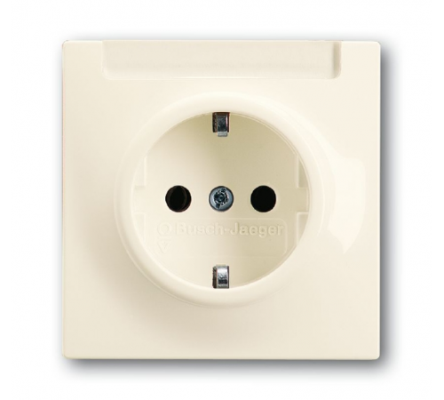 Розетка SCHUKO 16А 250В с полем для надписи, серия impuls, цвет слоновая кость  2011-0-3846   2CKA002011A3846  ABB