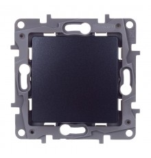 Etika Антрацит Переключатель перекрёстный 1-клавишный 10АХ винтовые зажимы   672649  Legrand