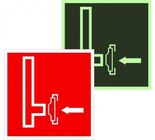 Знак F 08 "Пожарный сухотрубный стояк" 200х200 мм  pn-f-08-f  EKF