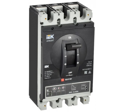 ARMAT Авт. выкл. лит. корпус 3P I 150кА 630А эл. станд.  AR-MCCB-3I-150-0630A-ELSC  IEK