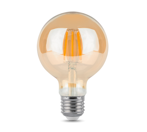 Лампа светодиодная Filament G95 6W 620lm 2400К Е27 golden диммируемая  105802006-D  Gauss