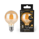 Лампа светодиодная Filament G95 6W 620lm 2400К Е27 golden диммируемая  105802006-D  Gauss