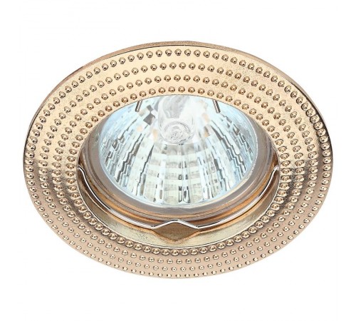 Светильник точечный встраиваемый под лампу KL55 50Вт MR16 золото литой  Б0017100  ЭРА