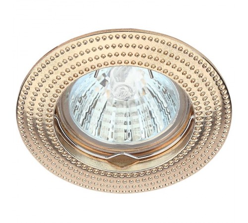 Светильник точечный встраиваемый под лампу KL55 50Вт MR16 золото литой  Б0017100  ЭРА