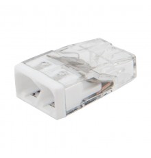 Экспресс-клемма СМК 2273-202, 2-проводная 0.5-2.5 мм, прозрачная, блистер (5 шт./уп.)  07-3211-5  REXANT