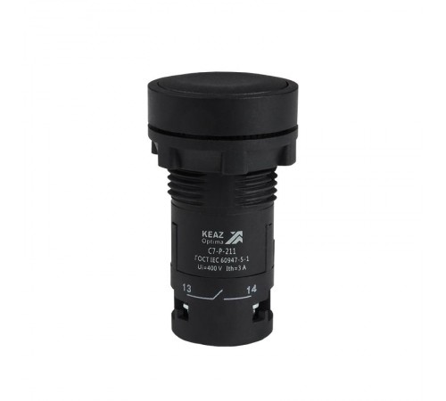 Кнопка OptiSignal Compact D22 C7-P-211 черная 1НО+1НЗ XB7NA25  362049  КЭАЗ