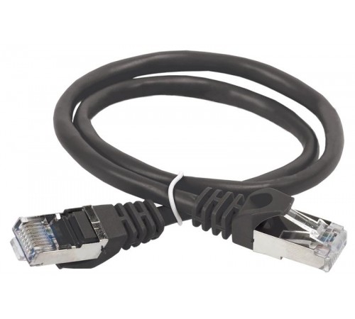 Коммутационный шнур кат. 5Е FTP LSZH 1м черный  PC09-C5EFL-1M  ITK