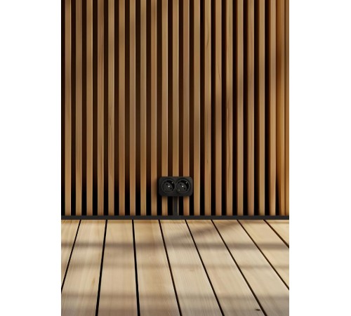 Quteo Чёрный Розетка 2-я с заземлением со шторками 16А винтовые зажимы   782475  Legrand