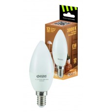 Лампа светодиодная FLL- C37 12w E14 3000K 230/50   .5038509  ФАZА