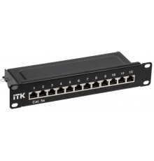 1U патч-панель кат.5E STP 12 портов 10" Dual IDC  PP12-1UC5ES-D05-10  ITK