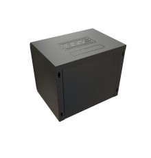 WR-TW-1545-GP-RAL9004 Шкаф настенный 19-дюймовый (19"), 15U, 775x600х450мм, стекл. дв.,, (RAL 9004) (разобранный)  520249  WRLine