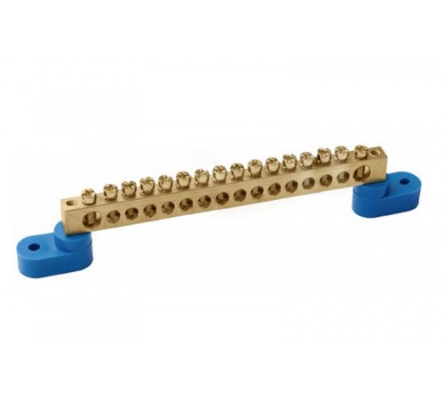 Шина N "ноль" на двух угловых изоляторах ШНИ-6х9-16-У2-С  YNN10-69-16C2-K07  IEK