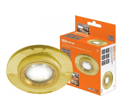 Светильник точечный встраиваемый под лампу СВ 03-03 MR16 50Вт G5.3 жёлтый/золото  SQ0359-0050  TDM