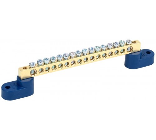 Шина N "ноль" на двух угловых изоляторах ШНИ-6х9-16-У2-С  YNN10-69-16C2-K07  IEK