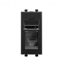 Компьютерная розетка RJ-45 модульная, кат.5е, "Avanti", "Черный матовый", 1 модуль  4412461  DKC