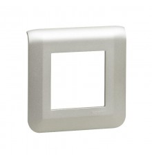 Рамка - Mosaic - 2 модуля - алюминий  079302L  Legrand