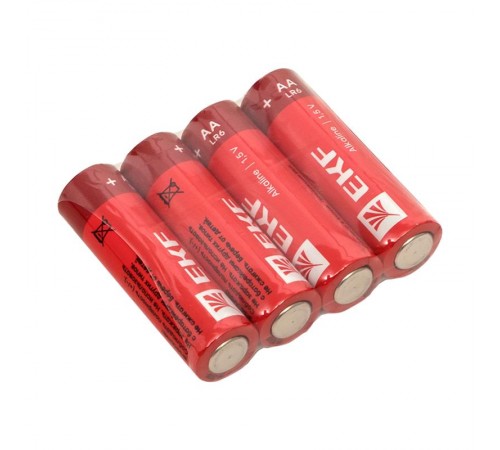 Батарейка алкалиновая типа АА(LR6) шринк 4шт.  LR6-SR4  EKF