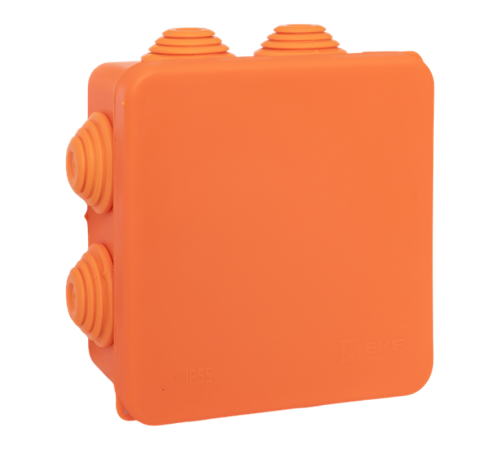 Коробка огнестойкая E45 85х85х40мм с клеммниками 6 полюсов 0,5-6мм2 IP55 HF  plc-kmfr-85-606  EKF