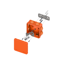 Коробка огнестойкая E45 85х85х40мм с клеммниками 5 полюсов 0,5-6мм2 IP55 HF  plc-kmfr-85-506  EKF