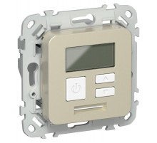 FLITE Термостат электронный с дисплеем 16А Т-ФлШ шампань  FI-RT11-K37  IEK