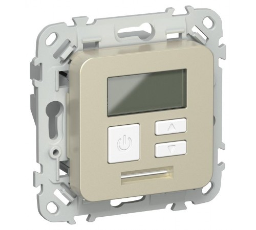 FLITE Термостат электронный с дисплеем 16А Т-ФлШ шампань  FI-RT11-K37  IEK