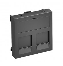 Корпус компьютерной розетки Modul45 тип С (прямой) 45x45 мм (черный) (DTG-2C SWGR1)  6119216  OBO Bettermann