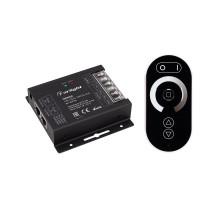 Диммер ARL-OVAL-DIM Black (12-24V, 3x10A, ПДУ Овал, RF, RJ45) (Arlight, IP20 Металл, 3 года)  027156  Arlight