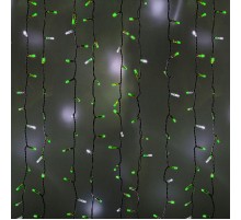 Гирлянда "Светодиодный Дождь" 2х1,5м, эффект мерцания, белый провод, 230 В, диоды ЗЕЛЁНЫЕ, 360 LED  235-226  NEON-NIGHT