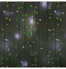 Гирлянда "Светодиодный Дождь" 2х1,5м, эффект мерцания, белый провод, 230 В, диоды ЗЕЛЁНЫЕ, 360 LED  235-226  NEON-NIGHT