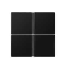 Набор накладок 4 группы для модулей F40; термопласт; черный матовый  A404TSASWM  Jung