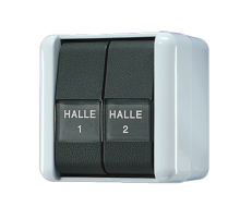 Выключатель для накладного монтажа сдвоенный с полем для надписи IP44  805NAW  Jung