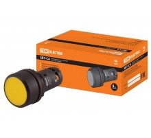 Кнопка с фиксацией SB7-CAL55 d22мм 1з+1р желтая  SQ0746-0016  TDM