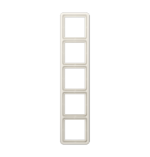 Рамка для вертикальной и горизонтальной установки, 5 постов; дюропласт; слоновая кость; CD500  CD585W  Jung