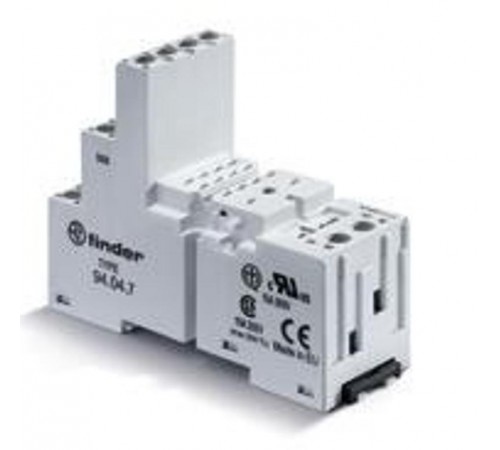 Розетка с винтовыми клеммами (с зажимной клетью) для реле 55.32, 55.34, таймера 85.02, 85.04; применяются модули 86.00, 99.02  94047SMA  Finder