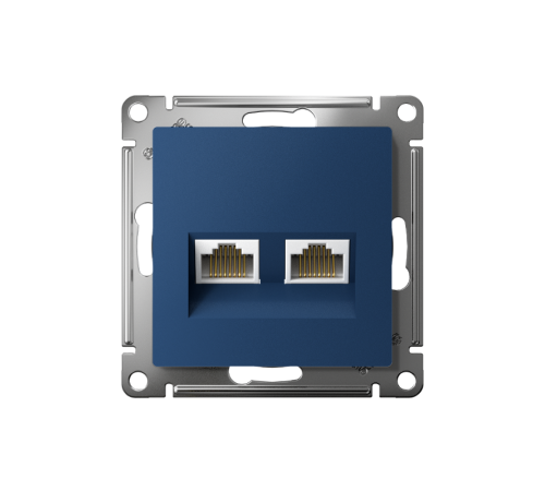 AtlasDesign Аквамарин Розетка 2-ая компьютерная RJ45+RJ45, кат.5E, механизм  ATN001185  SE