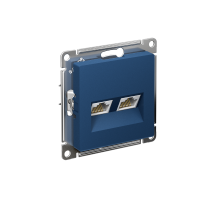 AtlasDesign Аквамарин Розетка 2-ая компьютерная RJ45+RJ45, кат.5E, механизм  ATN001185  SE